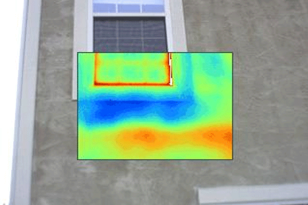 infra red scan of a house during a home inspection