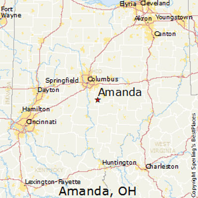 Map of Amanda Ohio