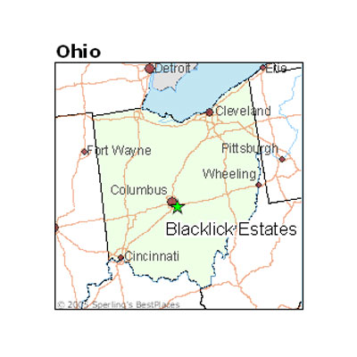Map of Blacklick Ohio