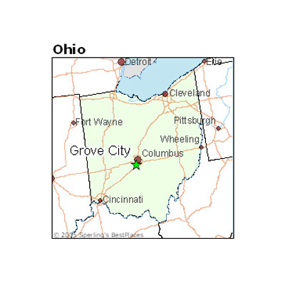Map of Grove City Ohio